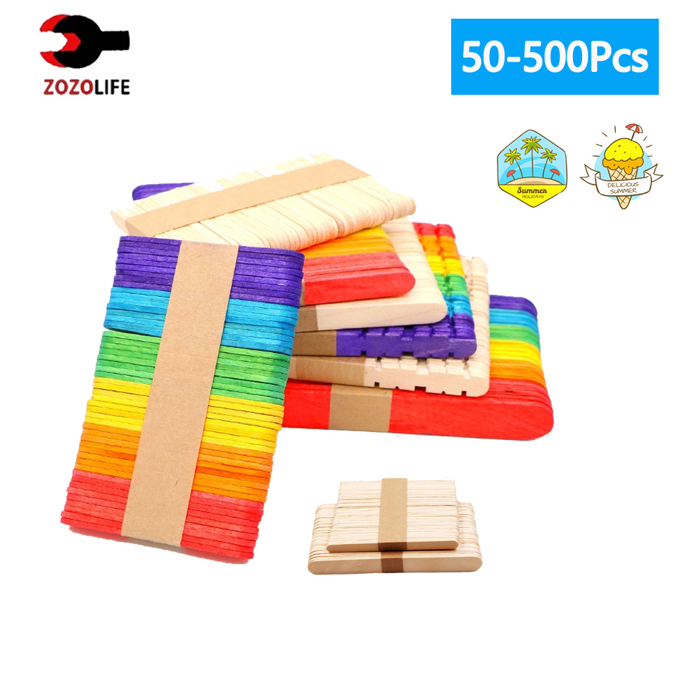 Art Craft With Ice Cream Stick - 30/100/500 шт. палочки для мороженого, натуральные