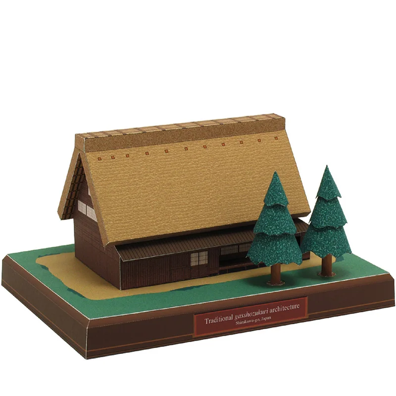 Art Craft Japan - Японский коттедж Gasshozukuri, мини-3D бумажная модель