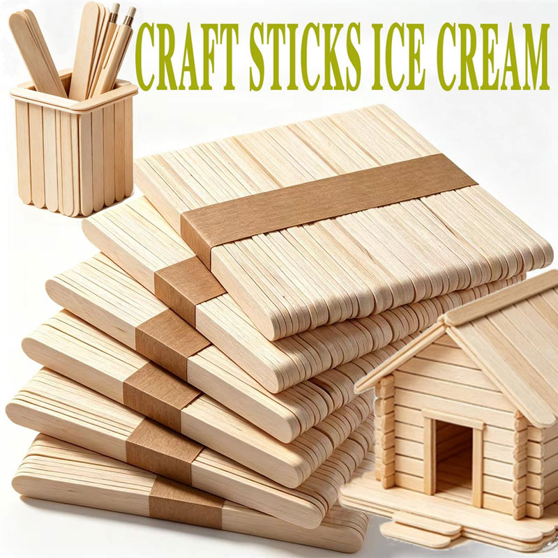50 шт. натуральных деревянных  – обзор и цена Art Craft With Ice Cream Stick