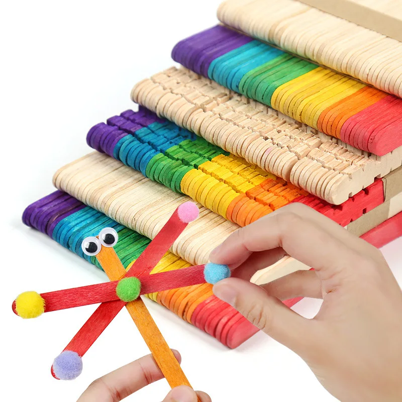 50 шт. деревянные палочки для  – обзор и цена Art Craft With Ice Cream Stick